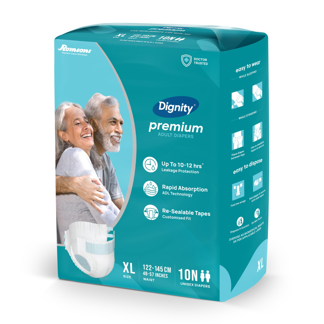 DIGNITY ADULT DIAPERS MEDIUM 10S